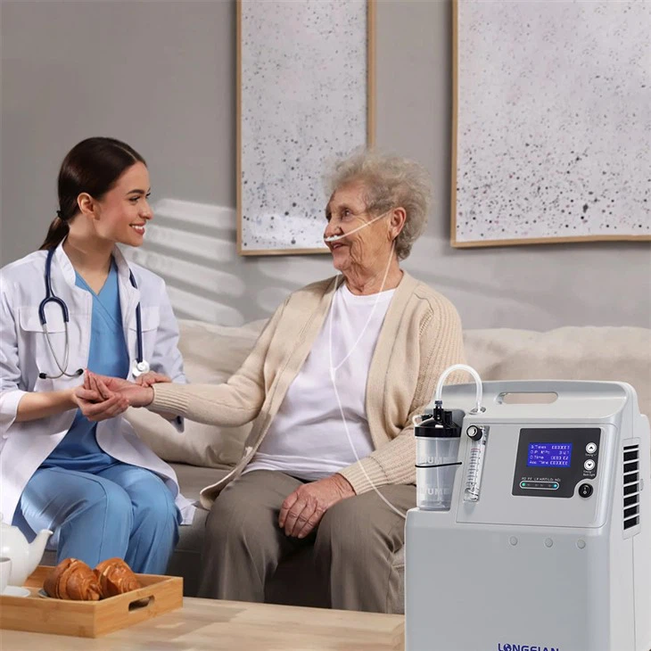 5L Gradd feddygol Super Gwydn Cartref Gradd Cartref Crynodydd Ocsigen Therapi Ocsigen