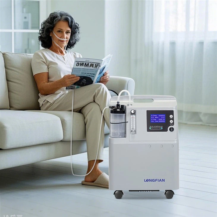 Y rhan fwyaf o ofal cartref meddygol fforddiadwy 5L crynodwr ocsigen gyda phurdeb uchel